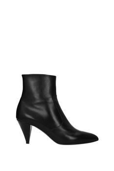 celine鞋真假, Celine | Ankle boots triangle Leather Black商品图片 3.6折