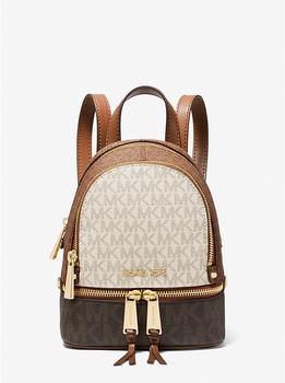 mk双肩包图片, Michael Kors | Rhea Mini Color-Block Logo Backpack商品图片 