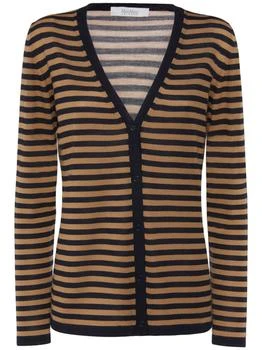 Max Mara | Corolla Striped Wool Knit Cardigan,商家LUISAVIAROMA,价格¥983