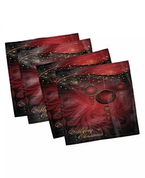 Ambesonne | Christmas Set of 4 Napkins, 12" x 12",商家Macy's,价格¥150