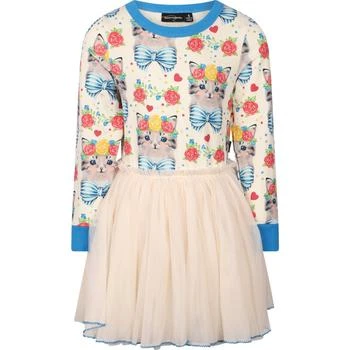 推荐Long sleeved cream dress with pink tulle bottoms商品