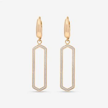 Ina Mar | Ina Mar 14K Yellow & White Gold Geometric Dangle Earrings E13402K4Yw,商家Premium Outlets,价格¥4105