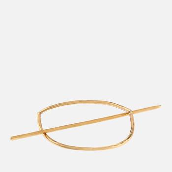 推荐Kara Yoo Women's Halfmoon Hair Slide - Gold商品