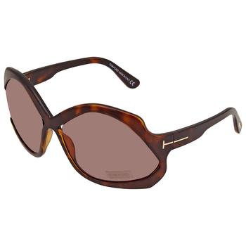 Tom Ford | Tom Ford Cheyenne Oversized Ladies Sunglasses FT0903 52E 68商品图片,2.9折