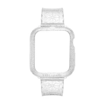Kate Spade | Kate Spade New York's Women's 40mm Silver Glitter Jelly Apple Watch Bumper and Band Set,商家Premium Outlets,价格¥492