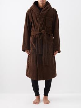 商品Tom Ford | Hooded cotton-terry bathrobe,商家MATCHES,价格¥3702图片