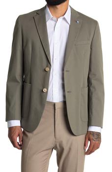product Olive Solid Two Button Notch Lapel Union Fit Sport Coat image