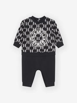 Karl Lagerfeld Paris | Karl Lagerfeld Baby Boys Logo Print Romper in Black,商家Childsplay Clothing,价格¥656