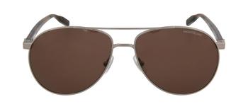 了解万宝龙眼镜, MontBlanc | Montblanc MB0054S 003 Aviator Sunglasses商品图片 5.7折