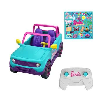 Hot Wheels | Barbie RC SUV and Stickers, Battery-Powered Toy Truck, Fits 2 Barbie Dolls,商家Macy's,价格¥224