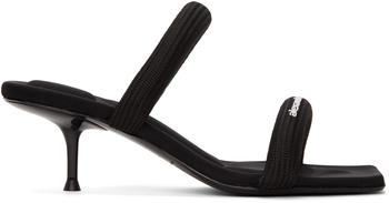 亚历山大王鞋, Alexander Wang | Black Padded Jessie Heeled Sandals商品图片 