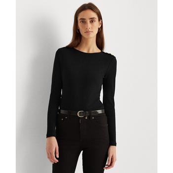 商品Ralph Lauren | Long-Sleeve Button-Shoulder Top,商家Macy's,价格¥228图片