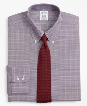 Brooks Brothers | Regent Regular-Fit Dress Shirt, Non-Iron Royal Oxford Glen Plaid商品图片,4.1折