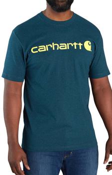 美国卡哈特, Carhartt | (K195) S/S Signature Logo T-Shirt - Night Blue Heather商品图片 