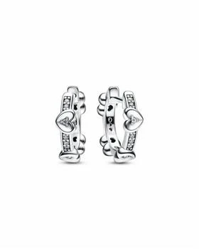 PANDORA | Women's Heart Hoop Earrings In Sterling Silver,商家Premium Outlets,价格¥707