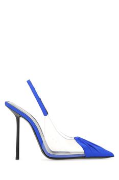 ysl高跟鞋价格, Yves Saint Laurent | Electric blue satin and PVC Chica pumps Blue Saint Laurent Donna商品图片 