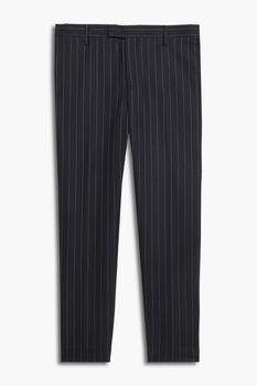 Sandro | Slim-fit pinstriped wool-twill pants商品图片 1.5折