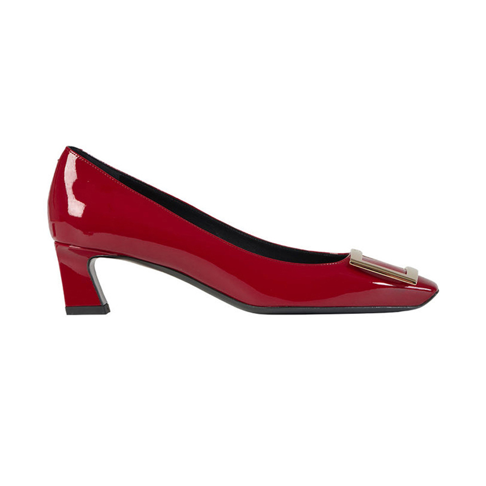 商品ROGER VIVIER 女士红色小牛皮中跟鞋 RVW44815280-D1P-R406,商家Beyond Italylux,价格¥3637图片
