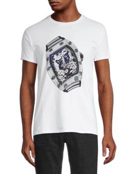 推荐Rhinestone Luxury Watch Graphic Tee商品