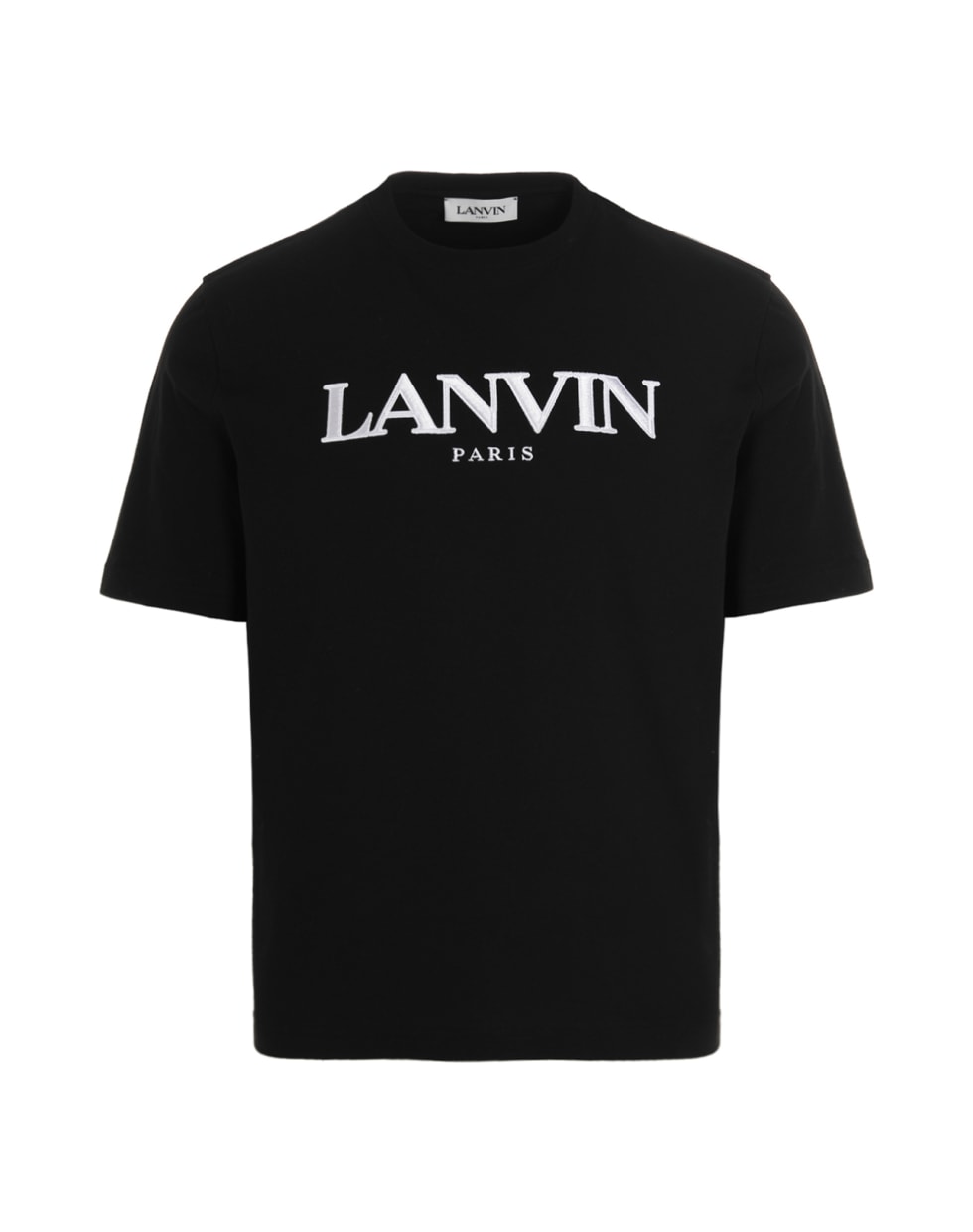 推荐LANVIN 男士黑色印花棉质短袖T恤 RMTS000-5J208-10商品