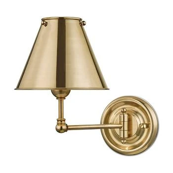 Hudson Valley | Lighting Classic No.1 by Mark D. Sikes 1 Light Swing-Arm Wall Sconce,商家Bloomingdale's,价格¥3485
