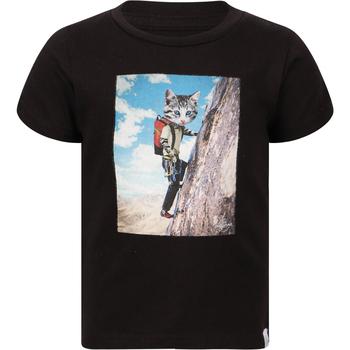 商品Kid Dangerous | Cat rock climber logo t shirt in black,商家BAMBINIFASHION,价格¥258图片