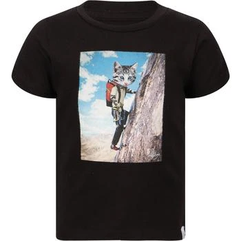 Kid Dangerous | Cat rock climber logo t shirt in black,商家BAMBINIFASHION,价格¥240