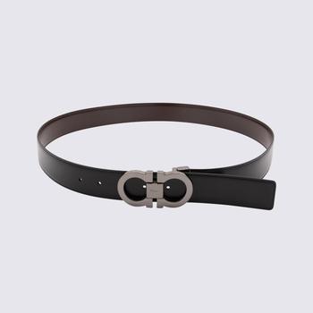 更多菲拉格慕皮带, Salvatore Ferragamo | BLACK AND AUBURN RED LEATHER BELT商品图片 7.4折