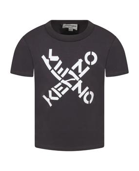 Kenzo | Grey T-shirt For Boy With Logos商品图片,8.9折