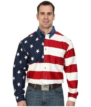 推荐Stars & Stripes Pieced Flag Shirt L/S商品