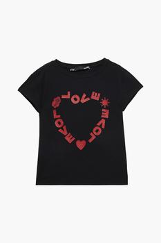 Moschino | Glittered stretch-cotton jersey T-shirt商品图片,2.9折