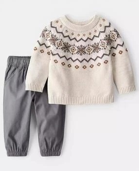 Carter's | Baby Boys 2-Piece Fair Isle Long-Sleeve Sweater and Pants Set,商家Macy's,价格¥124