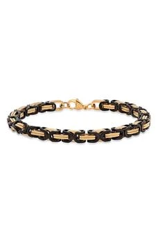 推荐Men's Two-Tone Byzantine Chain Bracelet商品