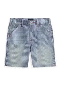 Ralph Lauren | Lauren Childrenswear Boys 8 20 Indigo Striped Denim Carpenter Shorts,商家Belk,价格¥240