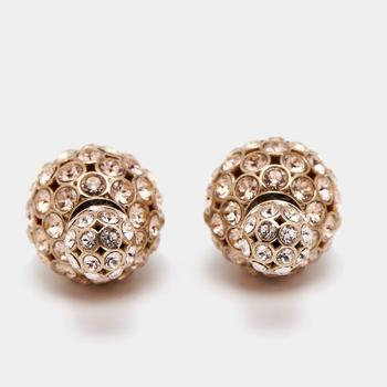 [二手商品] Dior | Dior Mise en Dior Tribales Colored Crystals Gold Tone Metal Stud Earrings商品图片,9.8折, 满1件减$100, 满减