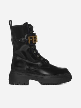 Fendi | Fendigraphy leather biker boots商品图片,