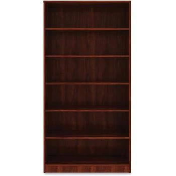 Lorell | Laminate Bookcase - 6 Shelf(ves) - 73" Height x 36" Width x 12" Depth - Sturdy, Adjustable Feet, Adjustable Shelf - Thermofused Laminate (TFL) - Cherry - Laminate - 1 Each,商家Premium Outlets,价格¥3487