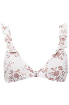 LOVE STORIES, LOVE STORIES | Ruffle-trimmed floral-print triangle bikini top商品图片 2.8折