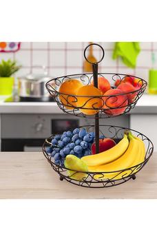 商品Bronze 2-Tier Countertop Fruit Basket Holder & Decorative Bowl Stand,商家Nordstrom Rack,价格¥205图片