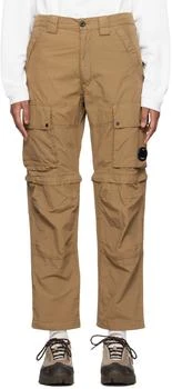 Brown Garment-Dyed Cargo Pants