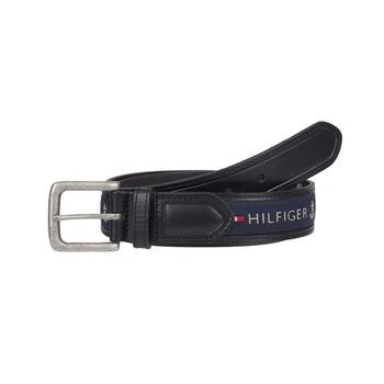 Tommy Hilfiger | Men's Tri-Color Ribbon Inlay Leather Belt 7.8折×额外8折, 额外八折