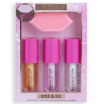 Makeup Revolution | Kiss & Go Glaze Lip Care Gift Set 第2件5折, 满$60享8折, 满折, 满免