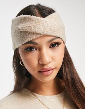 推荐ASOS DESIGN twist front headband in taupe商品