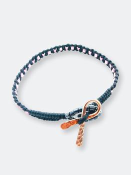 商品Copper Breast Cancer Awareness Ribbon Bracelet 6-INCH WRIST图片