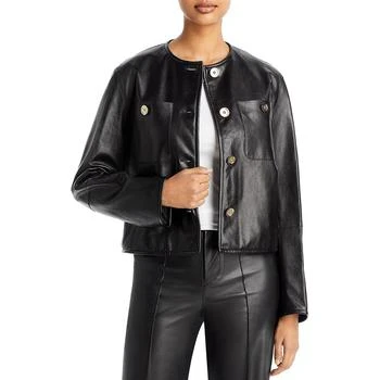 Lafayette 148 New York | Lafayette 148 New York Womens Active Cropped Leather Jacket,商家BHFO,价格¥5345