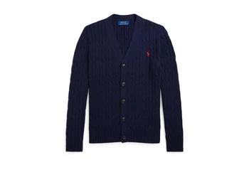 Ralph Lauren | Cable-Knit Cotton V-Neck Cardigan (big Kid),商家Zappos,价格¥465