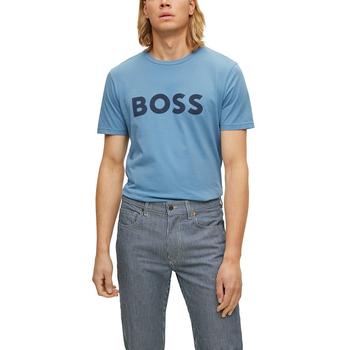 推荐BOSS Men's Rubber-Print Logo Jersey T-shirt商品