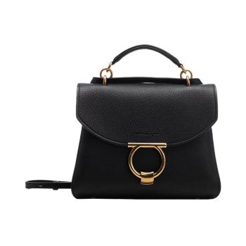 菲拉格慕包, Salvatore Ferragamo | Salvatore Ferragamo 菲拉格慕 女士黑色牛皮手提包挎包 21-H493-0718459商品图片 满$100享9.5折, 满折