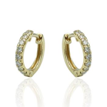 商品Tresorra | 18K Yellow Gold Diamond Hoop Earrings,商家Jomashop,价格¥3769图片