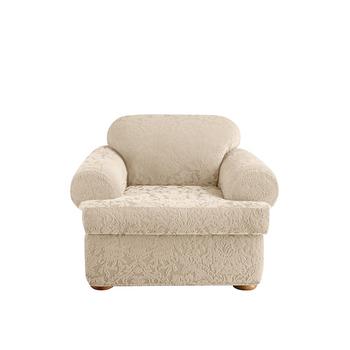 商品Stretch Jacquard Damask 2-Piece Chair Slipcover,商家Macy's,价格¥600图片